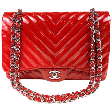 chanel flap red chevron|chanel silver flap bag.